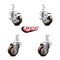 Service Caster 3 Inch Maroon Polyurethane Wheel Swivel 7/8 Inch Square Stem Caster Brakes, 2PK SCC-SQ20S314-PPUB-MRN-TLB-78-2-S-2 - alternate 4